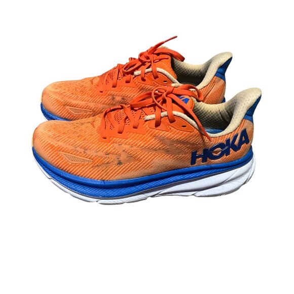 Hoka One One Bondi 9.5 Mens Running Shoes Orange/Blue Size 10.5 Lightweight - Picture 11 of 15